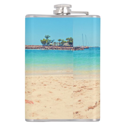 Gepersonaliseerd ontwerp van uw eigen aangepaste f heupfles (Achterkant)