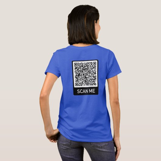 Gepersonaliseerd ontwerp van uw eigen QR-code T-sh T-shirt (Achterkant volledig)