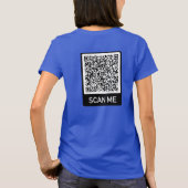 Gepersonaliseerd ontwerp van uw eigen QR-code T-sh T-shirt (Achterkant)