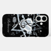 Gepersonaliseerd ontwerperpatroon van Musical Star Case-Mate iPhone Case (Achterkant (horizontaal))