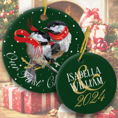 Gepersonaliseerd Onze 1e Kerstmis Keramisch Ornament