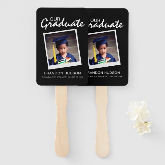 Gepersonaliseerd onze Afstuderen | Foto Afstuderen Handwaaier (Voorkant en achterkant)