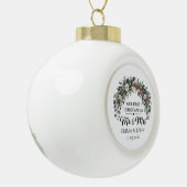 Gepersonaliseerd onze eerste kerst als Mr & Mrs 20 Keramische Bal Ornament (Links)