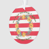 Gepersonaliseerd onze eerste kerst samen ornament (voorkant)