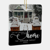 Gepersonaliseerd onze eerste Kerstmis in ons nieuw Keramisch Ornament (Rechts)