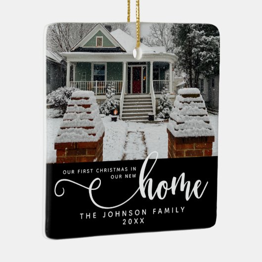 Gepersonaliseerd onze eerste Kerstmis in ons nieuw Keramisch Ornament (Rechts)