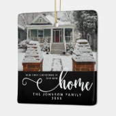 Gepersonaliseerd onze eerste Kerstmis in ons nieuw Keramisch Ornament (Links)