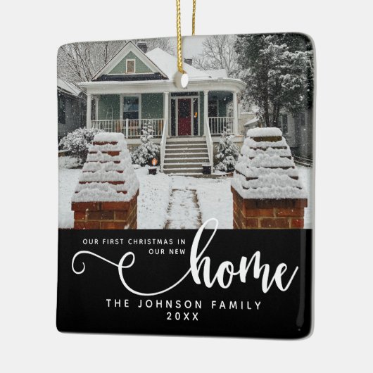 Gepersonaliseerd onze eerste Kerstmis in ons nieuw Keramisch Ornament (Links)