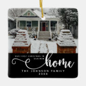 Gepersonaliseerd onze eerste Kerstmis in ons nieuw Keramisch Ornament (Voorkant)