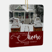 Gepersonaliseerd onze eerste Kerstmis in ons nieuw Keramisch Ornament (Rechts)