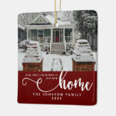 Gepersonaliseerd onze eerste Kerstmis in ons nieuw Keramisch Ornament (Links)