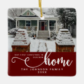 Gepersonaliseerd onze eerste Kerstmis in ons nieuw Keramisch Ornament (Voorkant)