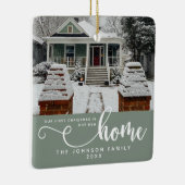 Gepersonaliseerd onze eerste Kerstmis in ons nieuw Keramisch Ornament (Rechts)