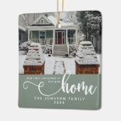 Gepersonaliseerd onze eerste Kerstmis in ons nieuw Keramisch Ornament (Links)