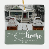 Gepersonaliseerd onze eerste Kerstmis in ons nieuw Keramisch Ornament (Voorkant)