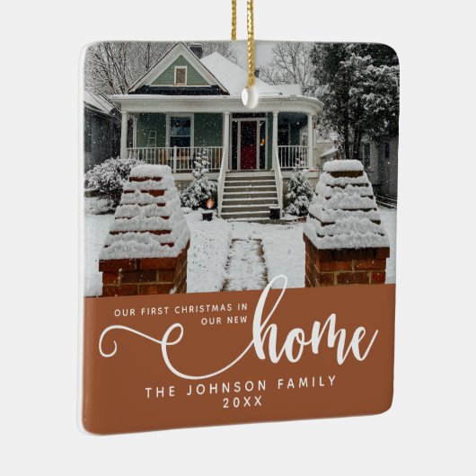 Gepersonaliseerd onze eerste Kerstmis in ons nieuw Keramisch Ornament (Rechts)