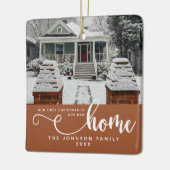 Gepersonaliseerd onze eerste Kerstmis in ons nieuw Keramisch Ornament (Links)