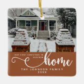 Gepersonaliseerd onze eerste Kerstmis in ons nieuw Keramisch Ornament (Voorkant)