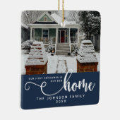 Gepersonaliseerd onze eerste Kerstmis in ons nieuw Keramisch Ornament (Rechts)