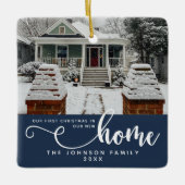 Gepersonaliseerd onze eerste Kerstmis in ons nieuw Keramisch Ornament (Voorkant)