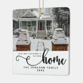 Gepersonaliseerd onze eerste Kerstmis in ons nieuw Keramisch Ornament (Links)