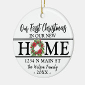 Gepersonaliseerd onze eerste Kerstmis in ons nieuw Keramisch Ornament (Links)