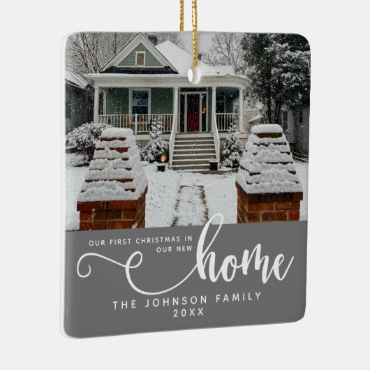 Gepersonaliseerd onze eerste Kerstmis in ons nieuw Keramisch Ornament (Rechts)