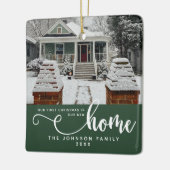 Gepersonaliseerd onze eerste Kerstmis in ons nieuw Keramisch Ornament (Links)