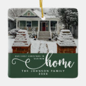 Gepersonaliseerd onze eerste Kerstmis in ons nieuw Keramisch Ornament (Voorkant)