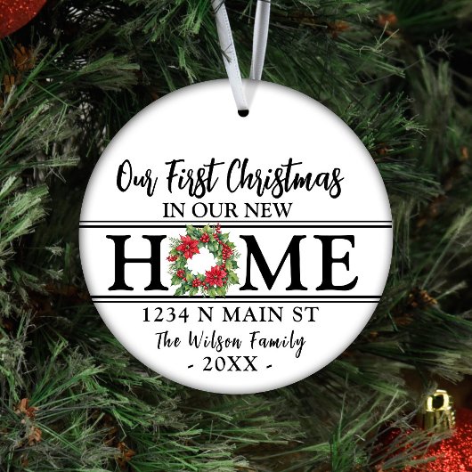 Gepersonaliseerd onze eerste Kerstmis in ons nieuw Keramisch Ornament