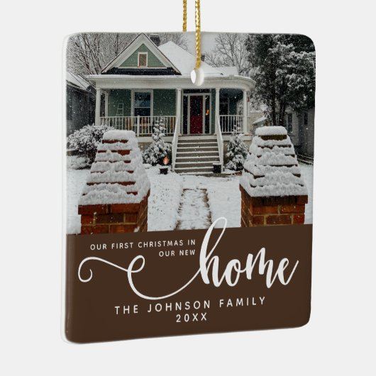 Gepersonaliseerd onze eerste Kerstmis in ons nieuw Keramisch Ornament (Rechts)