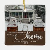Gepersonaliseerd onze eerste Kerstmis in ons nieuw Keramisch Ornament (Voorkant)