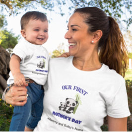 GEPERSONALISEERD ONZE EERSTE MOEDERDAG PANDA MATCH ROMPER