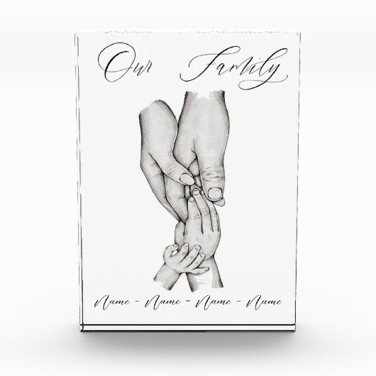 Gepersonaliseerd onze familie fotoblokken (Voorkant)