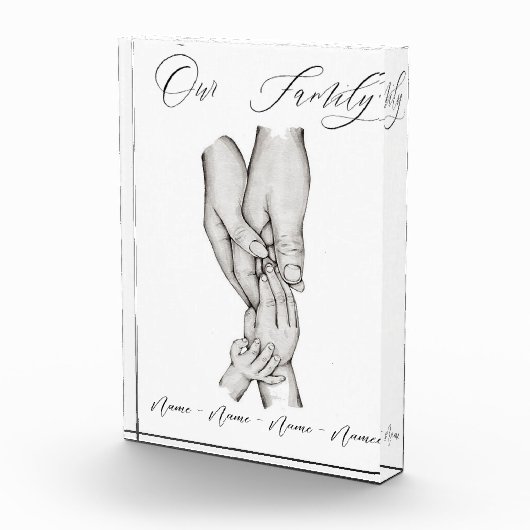Gepersonaliseerd onze familie fotoblokken (Rechts)