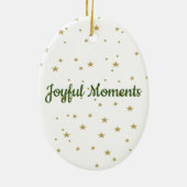 Gepersonaliseerd onze familie Kerstkous Keramisch Ornament (Achterkant)