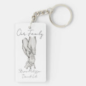 Gepersonaliseerd Onze Familie van 4 Sleutelhanger (achterkant)