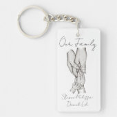 Gepersonaliseerd Onze Familie van 4 Sleutelhanger (Voorkant)