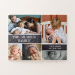 GEPERSONALISEERD ONZE GEZINSFoto's CHALKBOARD Legpuzzel<br><div class="desc">Deze familiepuzzel is een grote verrassing voor een familie die graag samen games speelt. Schrap hen aangezien het openbaart dat het een gepersonaliseerd ontwerp met hun foto's en namen is.</div>