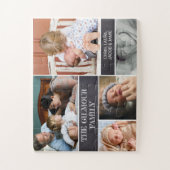 GEPERSONALISEERD ONZE GEZINSFoto's CHALKBOARD Legpuzzel (Verticaal)