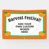 Gepersonaliseerd oogstfeest spandoek (Horizontaal)
