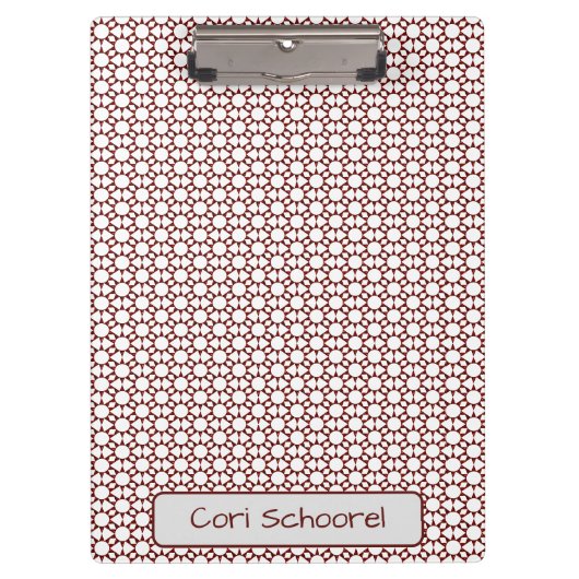 Gepersonaliseerd oogverblindend zonnetjespatroon klembord (Voorkant)