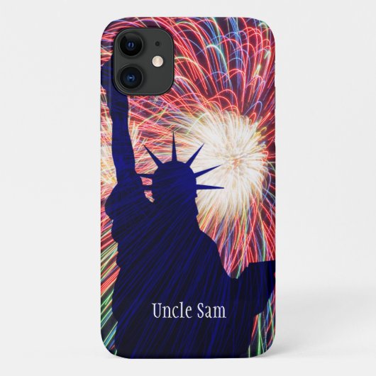 Gepersonaliseerd op 4 juli Fireworks Case-Mate iPhone Case (Achterkant)