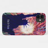 Gepersonaliseerd op 4 juli Fireworks Case-Mate iPhone Case (Achterkant (horizontaal))