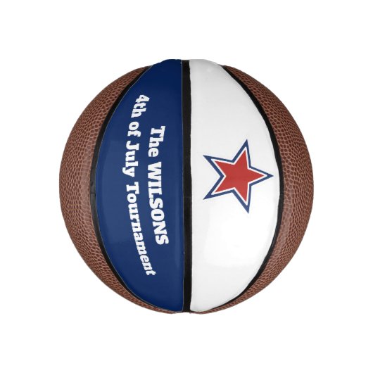 Gepersonaliseerd op 4 juli/Red Star Basketbal (Verticaal)