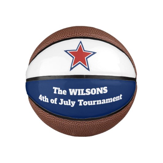 Gepersonaliseerd op 4 juli/Red Star Basketbal (Voorkant)