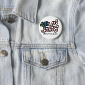 Gepersonaliseerd op 4 juli Reunion Pin Ronde Button 5,7 Cm (In situ)