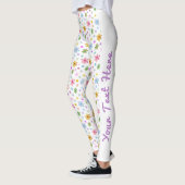 Gepersonaliseerd op maat gemaakt bloemenpatroon Wa Leggings (Links)