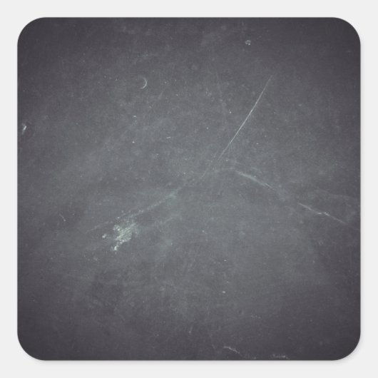 Gepersonaliseerd op maat van uw eigen zwarte krijt vierkante sticker (Voorkant)