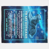 Gepersonaliseerd op mijn man deken van vrouw (Voorkant (Horizontaal))